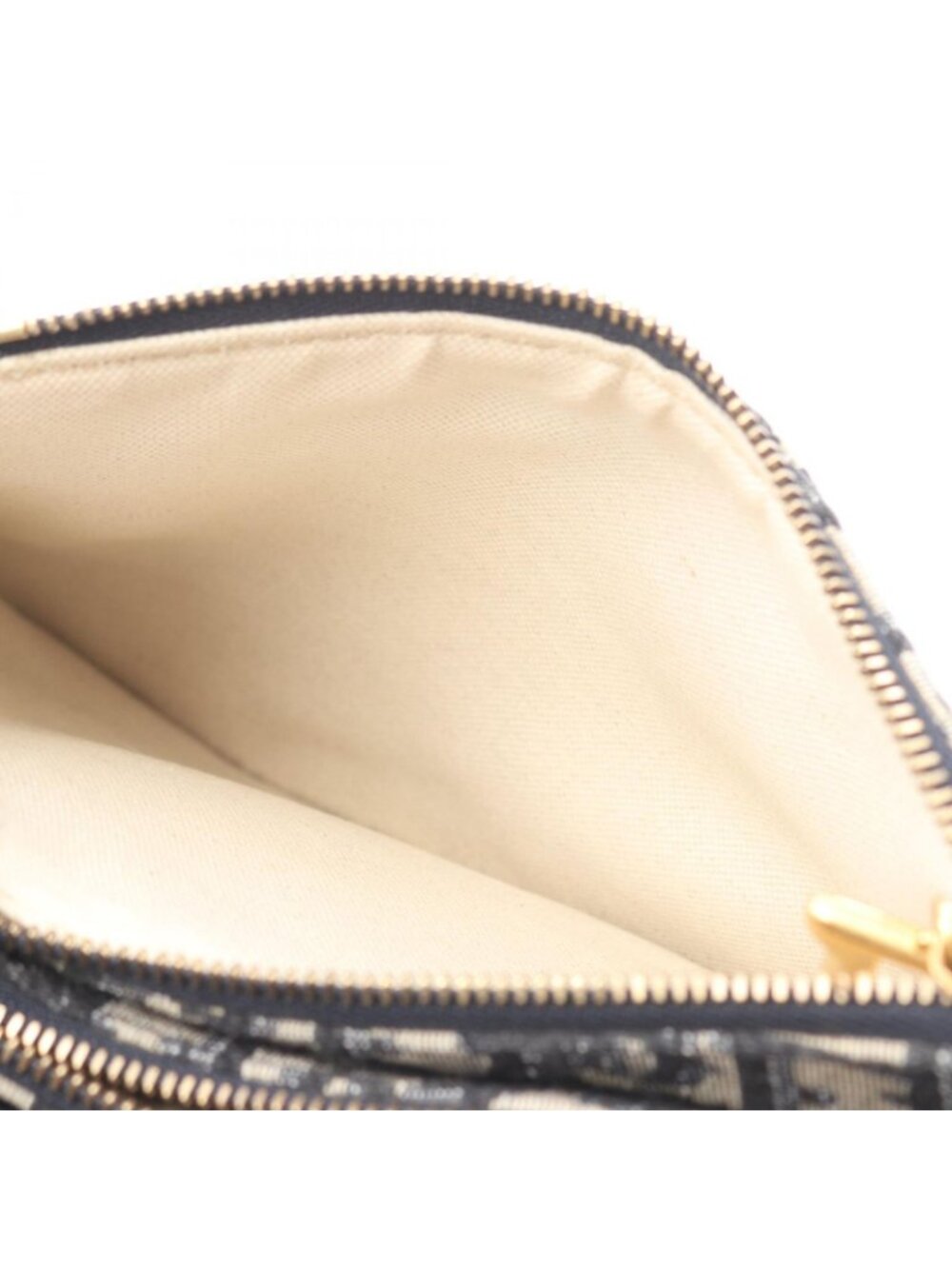 Dior Shoulder Bag Saddle Oblique Navy Beige Canvas Leather - Picture 8 of 8